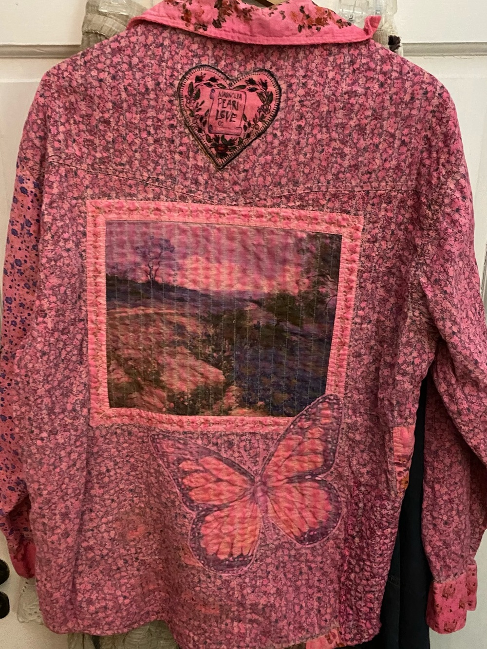 Magnolia Pearl Quilted Floral Boyfriend Shirt Top 1760 La Tuna - Picture 6 of 7